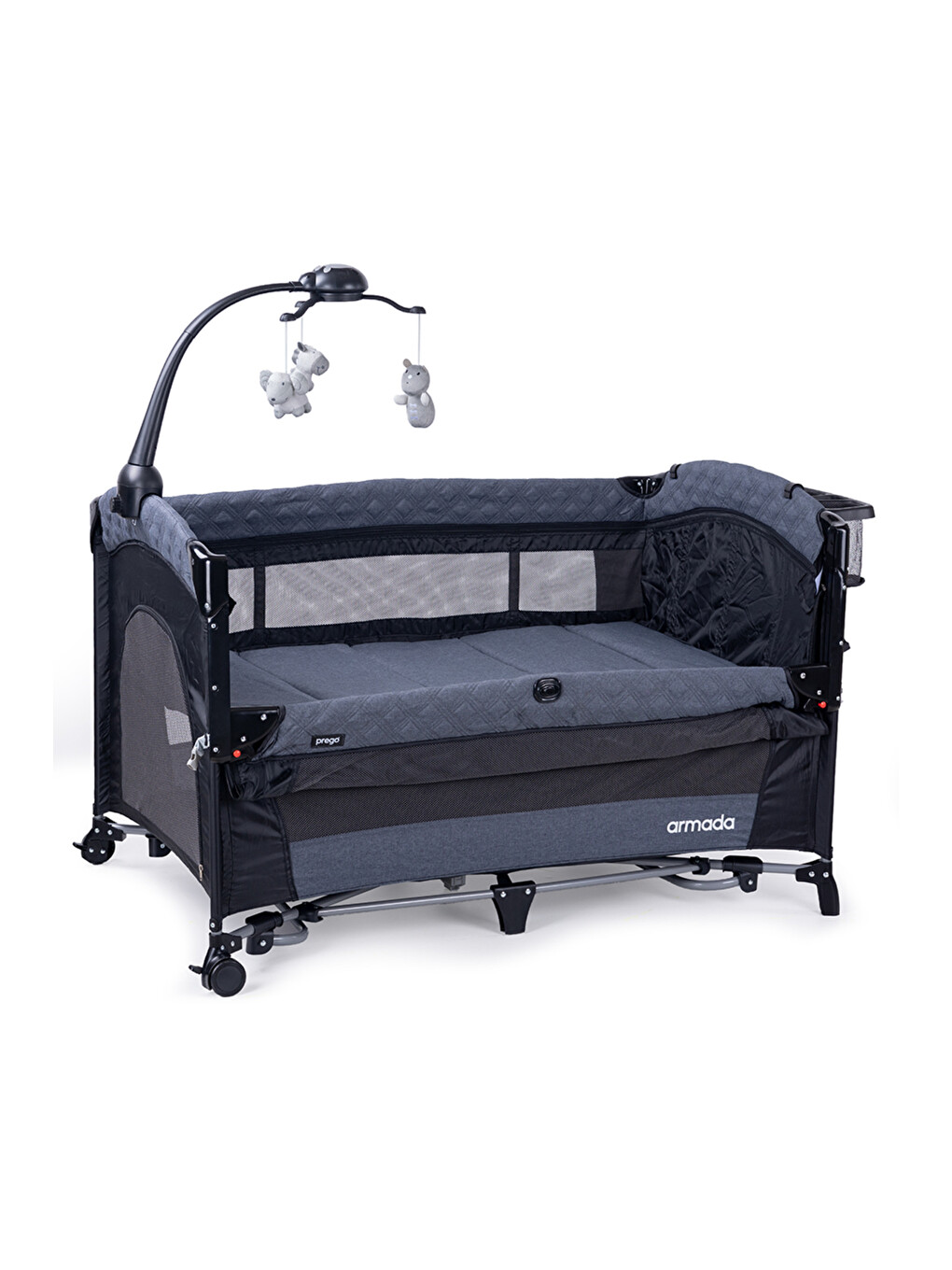 Armada 70x120 Cm Oyun Parkı Beşik Ve Park Yatak - Sallanabilir Ara Katlı Lüks Bebek Yatağı-2