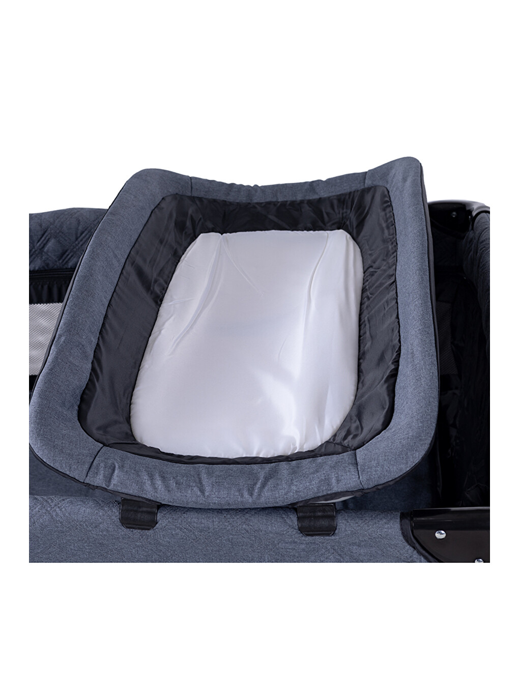 Armada 70x120 Cm Oyun Parkı Beşik Ve Park Yatak - Sallanabilir Ara Katlı Lüks Bebek Yatağı-5