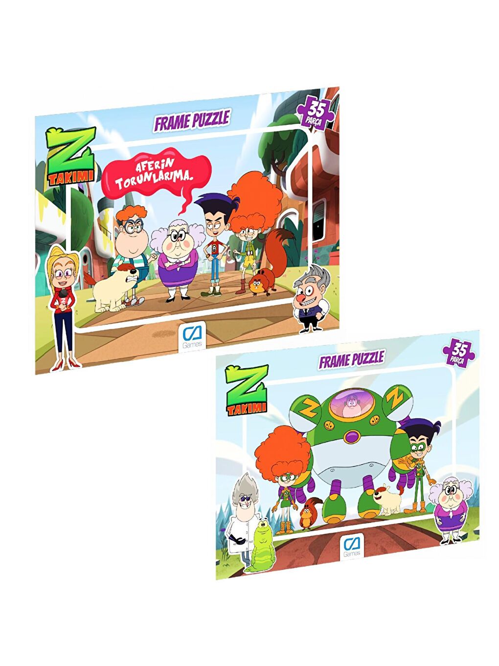 CA Games Z Takımı 35 Parça Frame Puzzle İkili Set