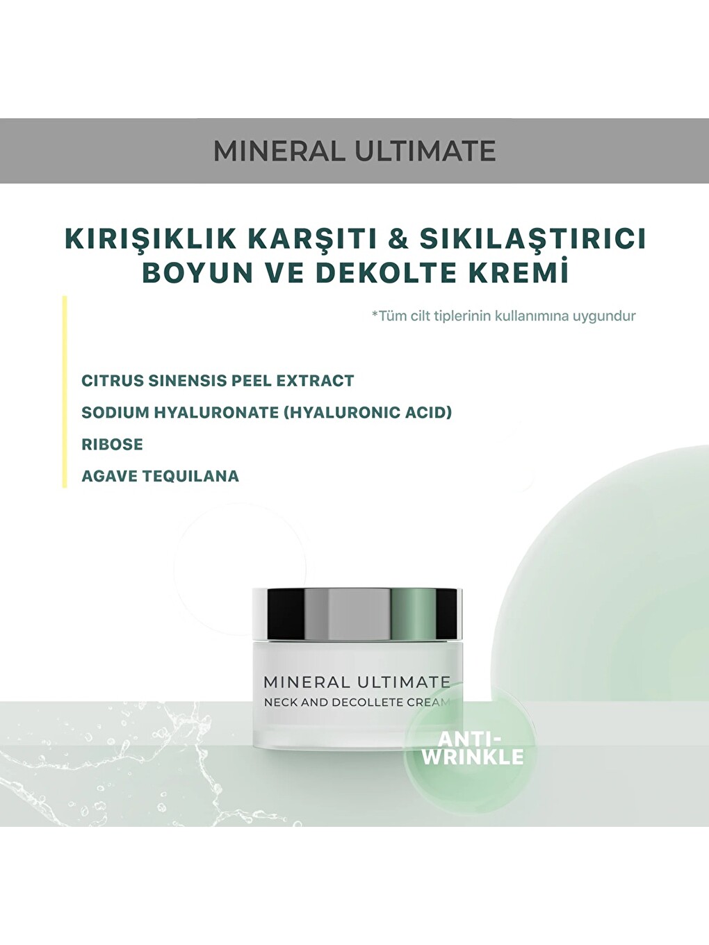 Mineral Ultimate Kırışıklık Karşıtı & Sıkılaştırıcı Boyun ve Dekolte Kremi 60ml-6