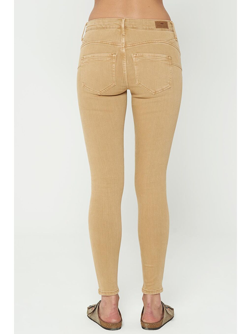 Bej Judy Camel Normal Bel Fermuarlı Skinny Fit Jean Pantolon C 4521-117-3