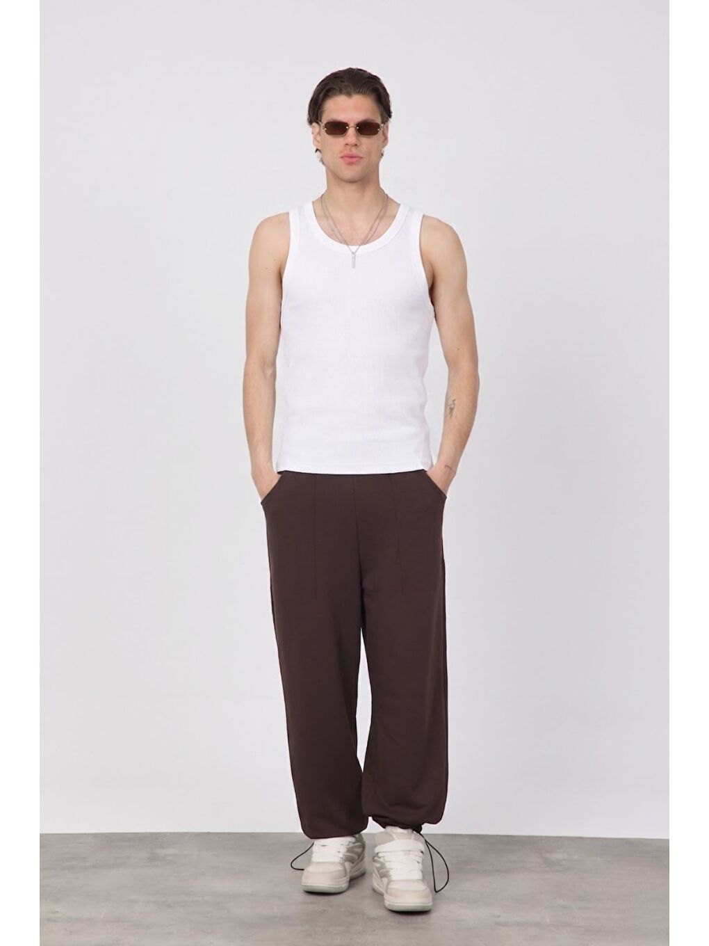 Erkek Tank Top Beyaz Atlet-1