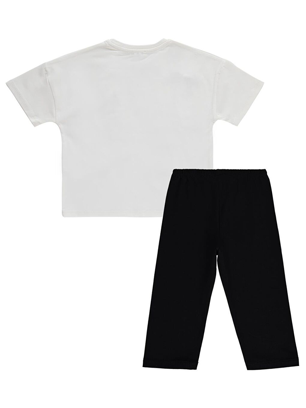Siyah Girls Fiyonklu 6-9 Yaş Takım - Ekru-1