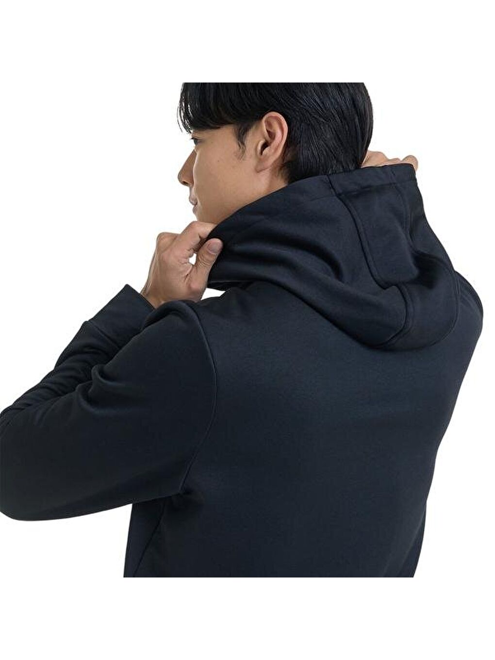 Armour Fleece Erkek Siyah Kapüşonlu Sweatshirt-1