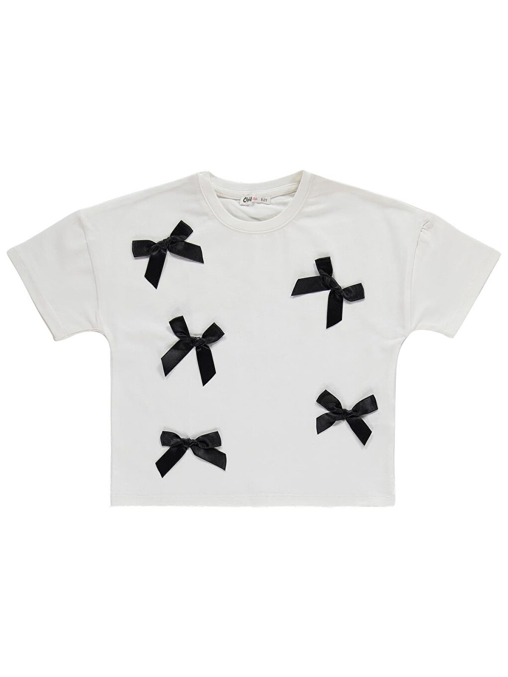 Siyah Girls Fiyonklu 6-9 Yaş Takım - Ekru-2