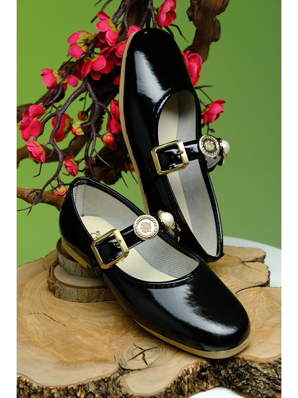 Siyah Wens Hafif Ses Yapmaz Toka Detaylı Günlük Ev Ofis Kadın Babet-1