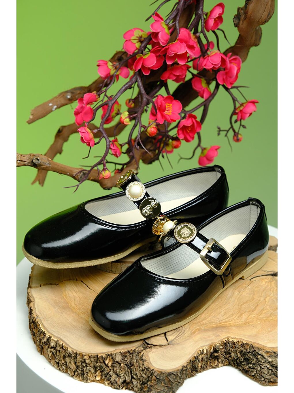 Siyah Wens Hafif Ses Yapmaz Toka Detaylı Günlük Ev Ofis Kadın Babet-2