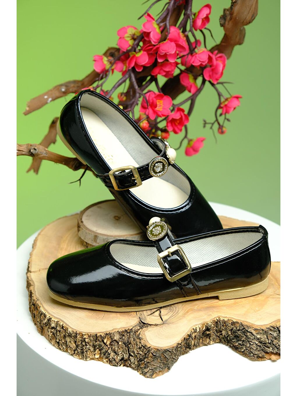 Siyah Wens Hafif Ses Yapmaz Toka Detaylı Günlük Ev Ofis Kadın Babet-3