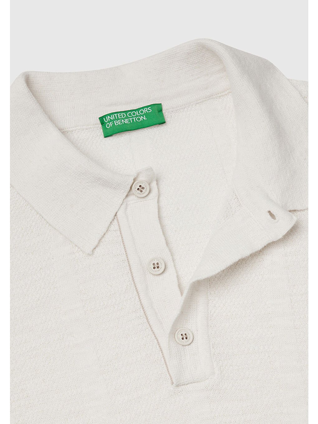 Ekru Erkek Krem Pamuk Karışımlı Kontrastlı Düğmeli Regular Fit Triko Polo T-Shirt-5