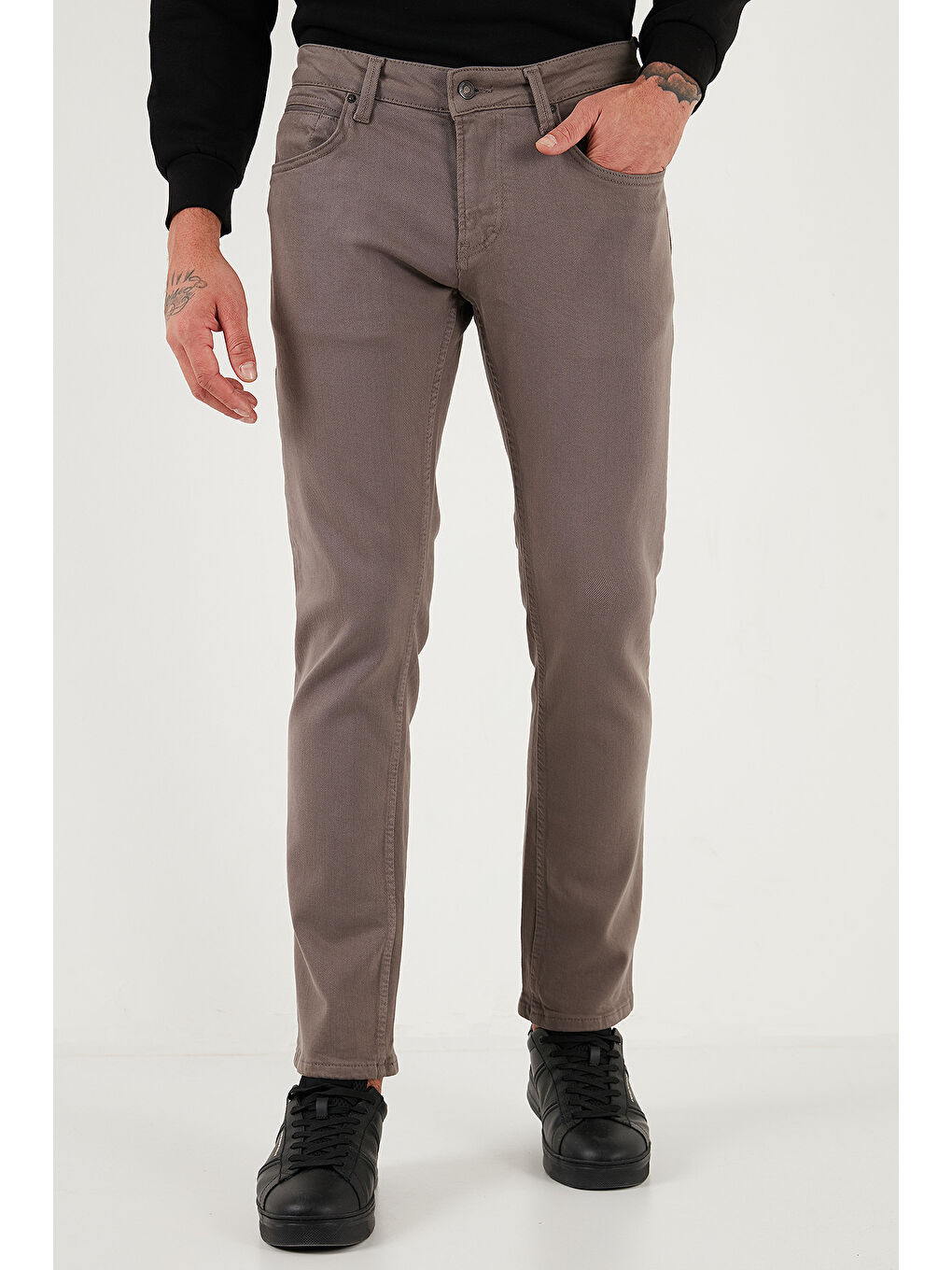 Kahverengi Pamuklu Regular Fit Normal Bel Boru Paça Jeans 2211C40PARMA-1