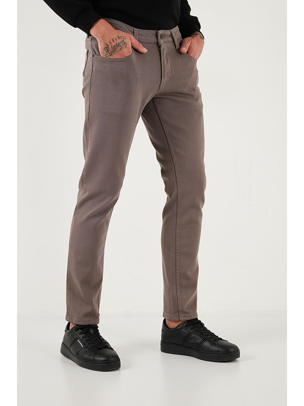 Kahverengi Pamuklu Regular Fit Normal Bel Boru Paça Jeans 2211C40PARMA-2