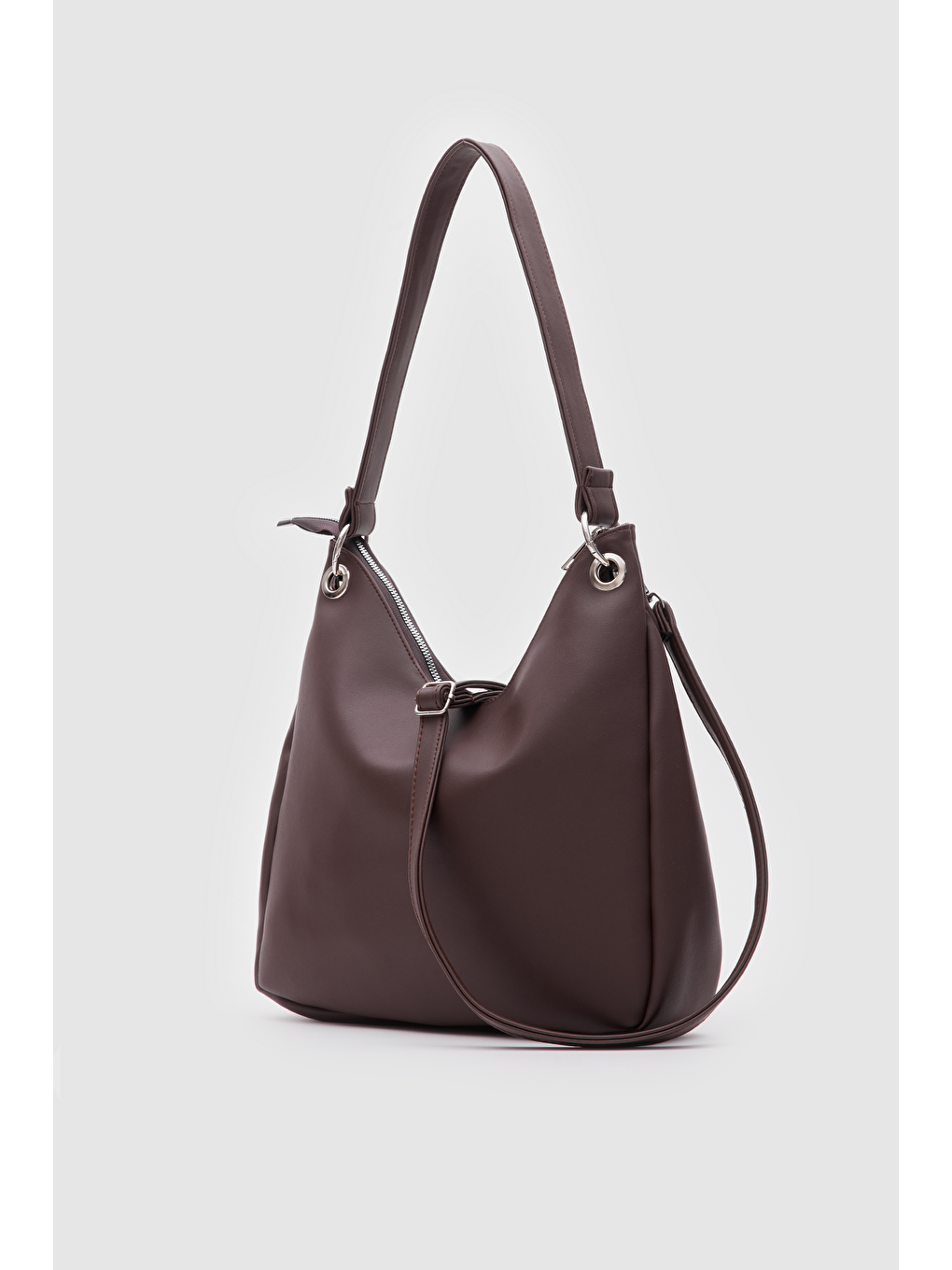 Kahverengi Valerie Oval Omuz Çantası Acı Kahve-1