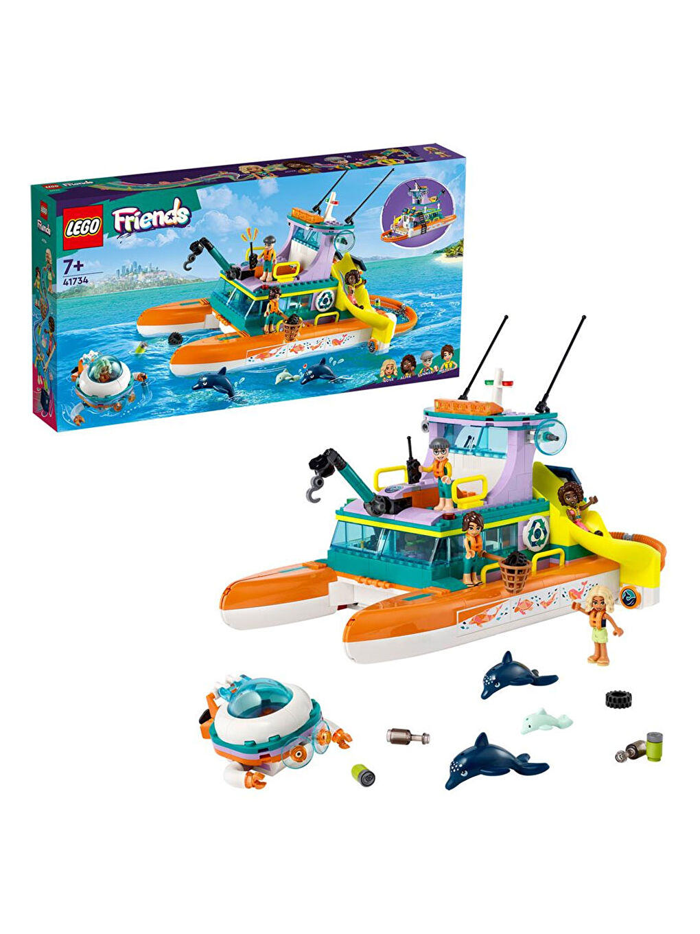 Lego Renksiz Friends Deniz Kurtarma Teknesi 41734