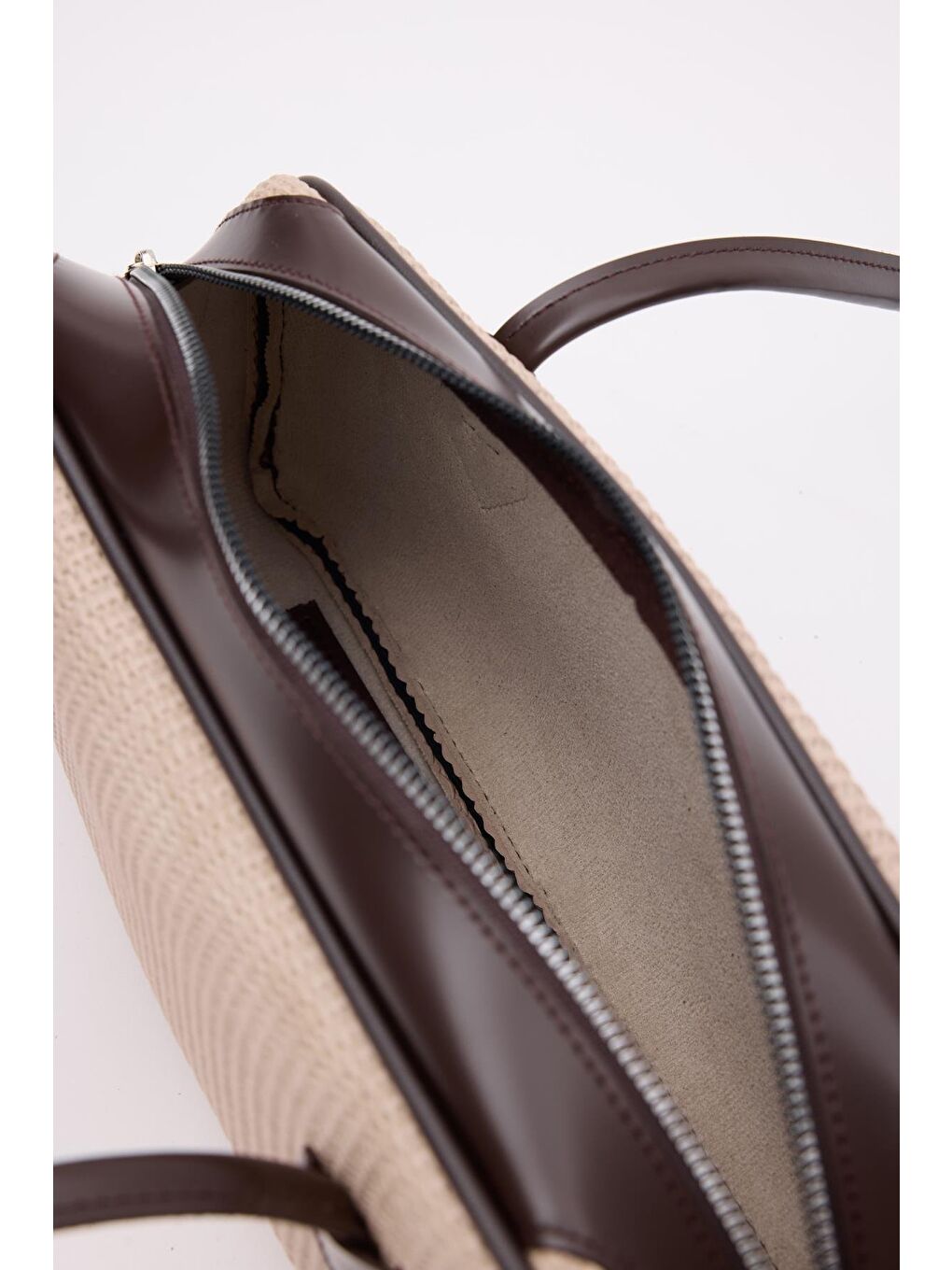 Boheme Hasır Baget Çanta Bej-6