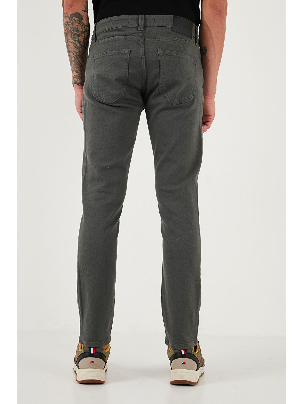 Yeşil Pamuklu Regular Fit Normal Bel Boru Paça Jeans 2211C40PARMA-6