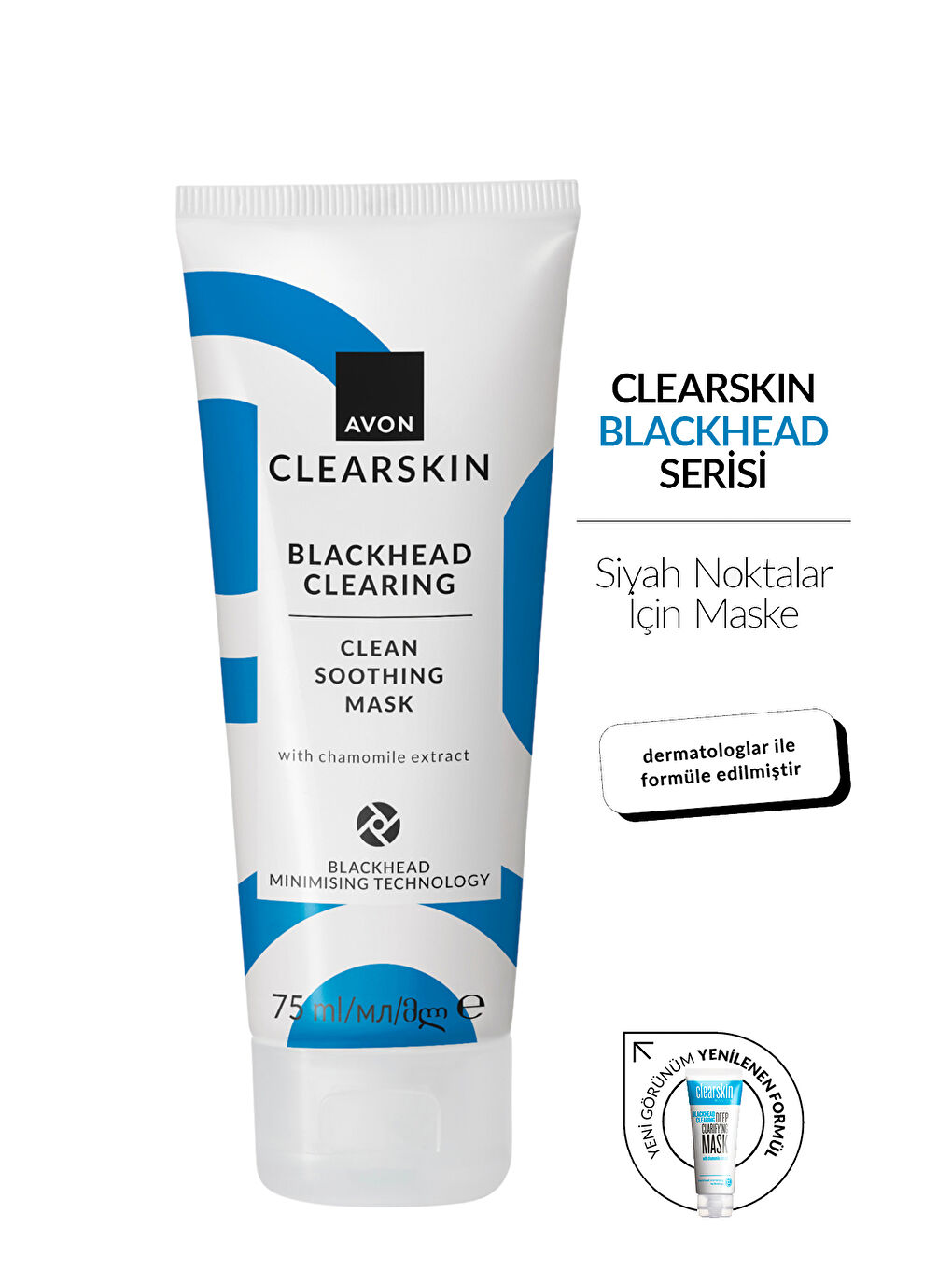 Siyah Noktaların Görünümü İçin Ferahlatan Arındırıcı Yüz Maskesi 75 Ml. Üçlü Paket-1