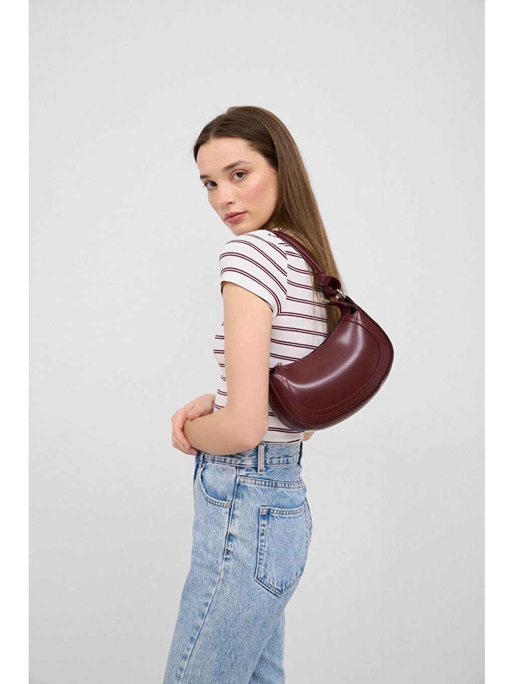 Gior Baget Çanta Bordo-2