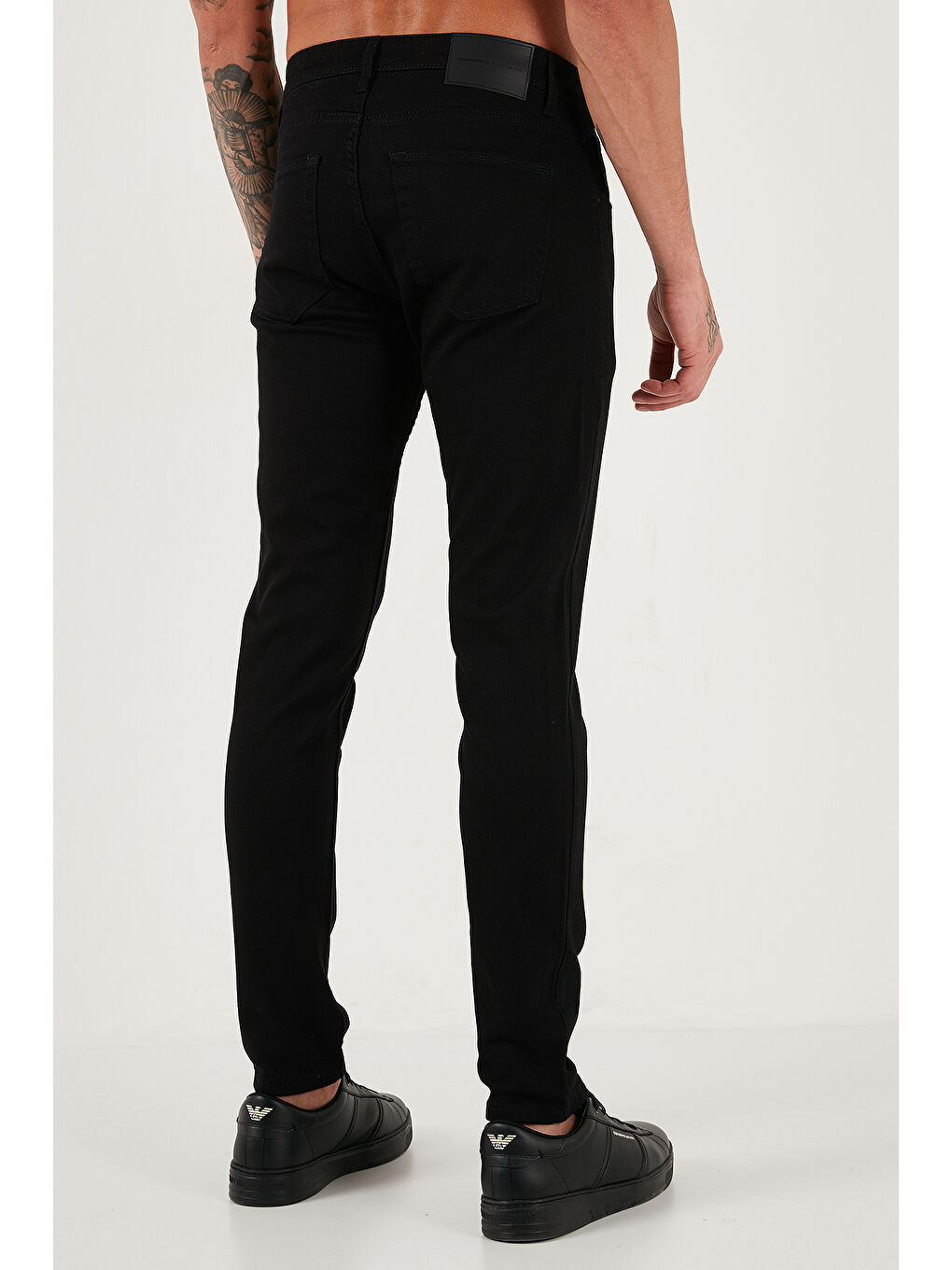 Siyah Pamuklu Slim Fit Yüksek Bel Dar Paça Jeans 3300C01TOKYO-6