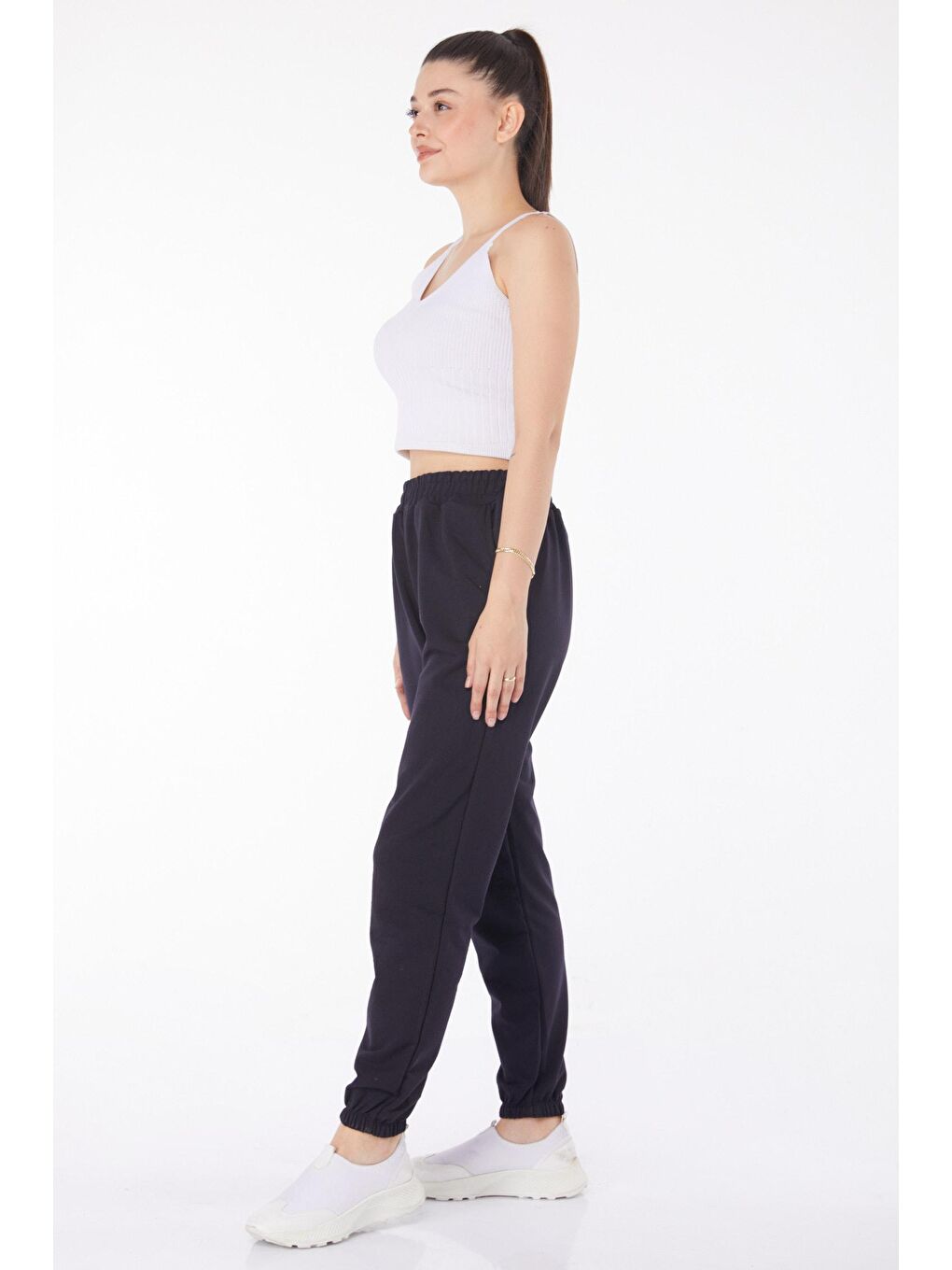 Orta Kadın Siyah Eşofman Altı - 25705-2