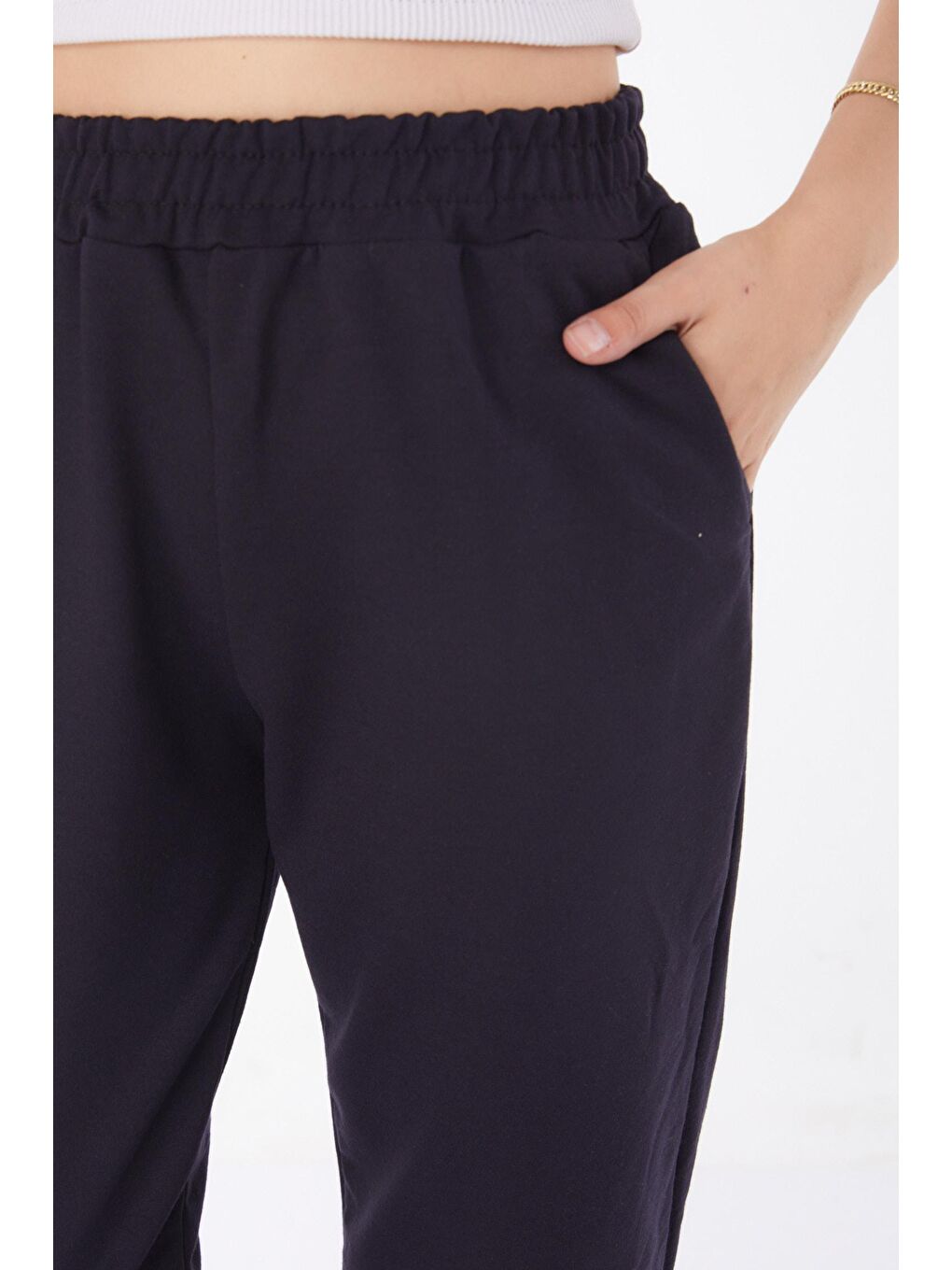 Orta Kadın Siyah Eşofman Altı - 25705-3