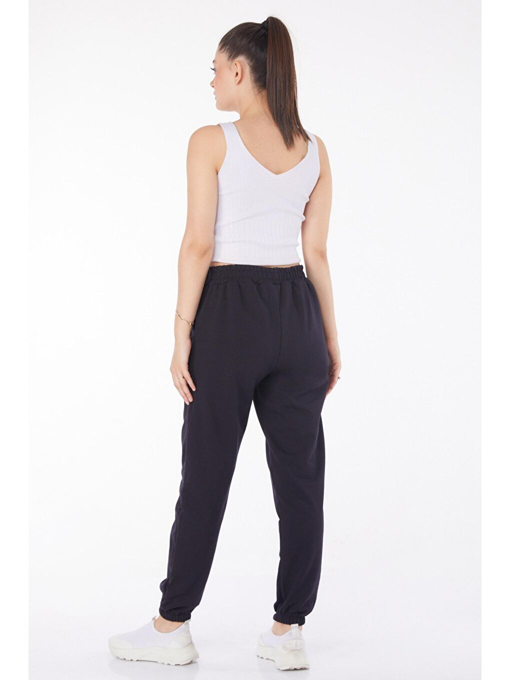 Orta Kadın Siyah Eşofman Altı - 25705-5