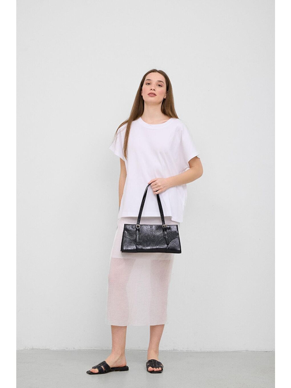 Andrea Deri Baget Çanta Siyah-1