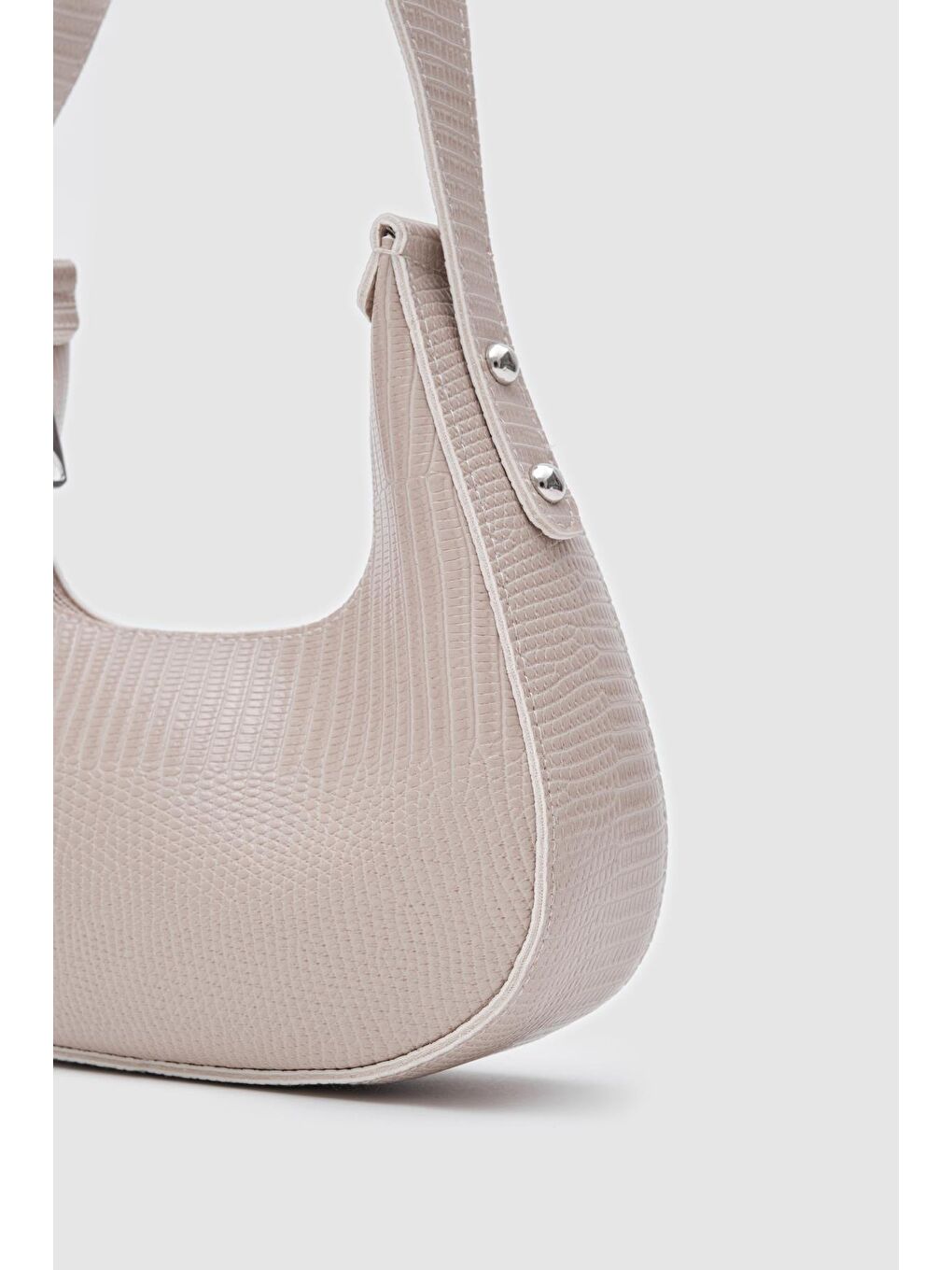 Ekru Pam Baget Çanta Krem-2