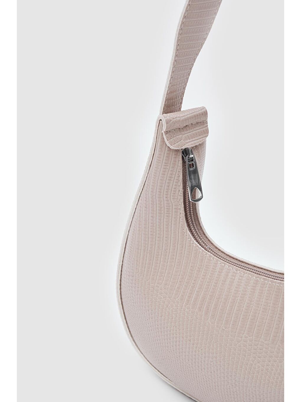 Ekru Pam Baget Çanta Krem-3