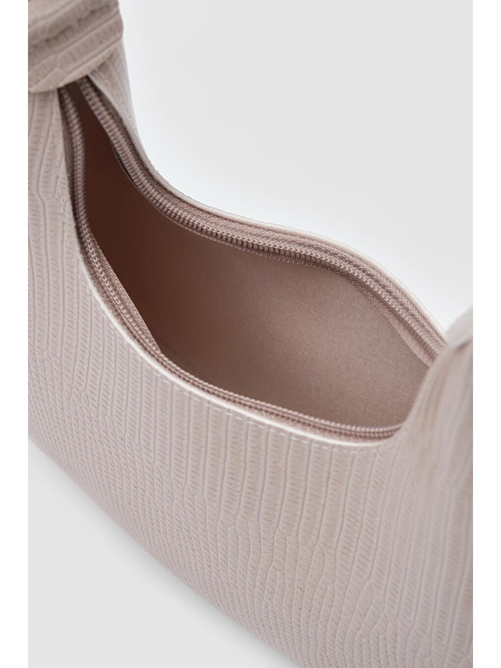 Ekru Pam Baget Çanta Krem-4