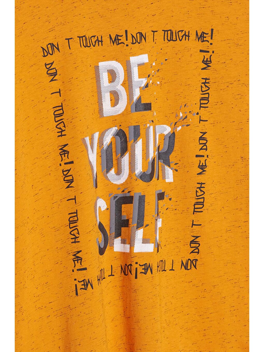 Sarı Erkek Çocuk Kılçıllı Baskılı Tshirt 9-14 Yaş 14101-1