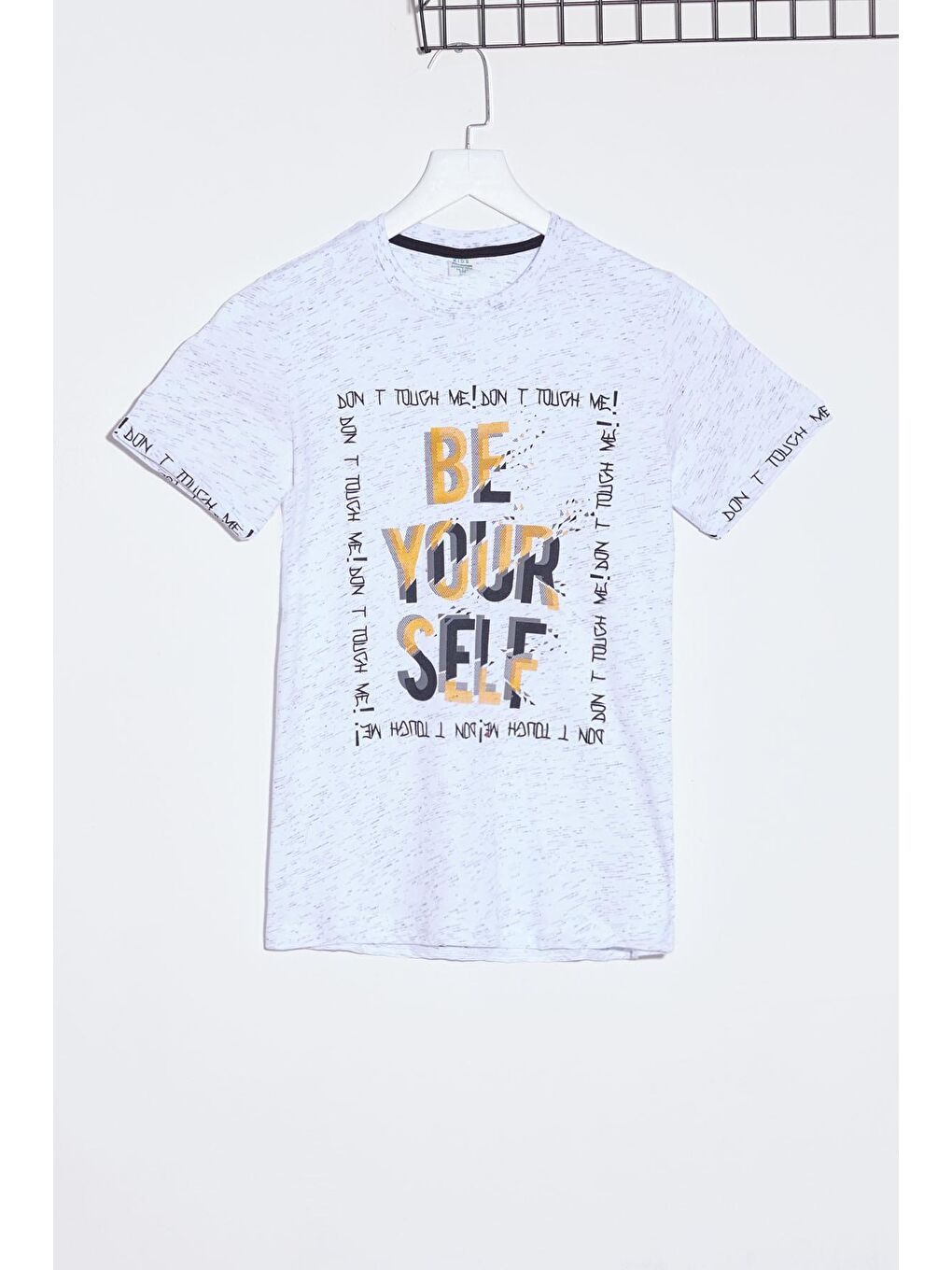 Beyaz Erkek Çocuk Kılçıllı Baskılı Tshirt 9-14 Yaş 14101