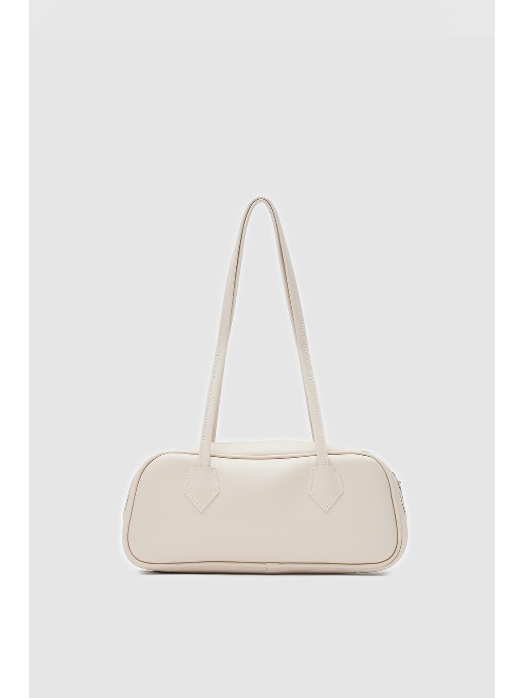 Ekru Boheme Vintage Baget Çanta Krem