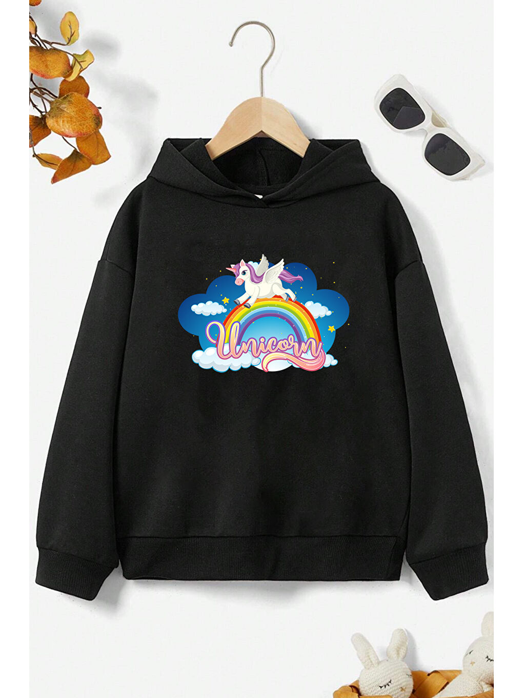 uyguntarz Açık Antrasit Çocuk Kafadar Ayılar Baskılı Sweatshirt