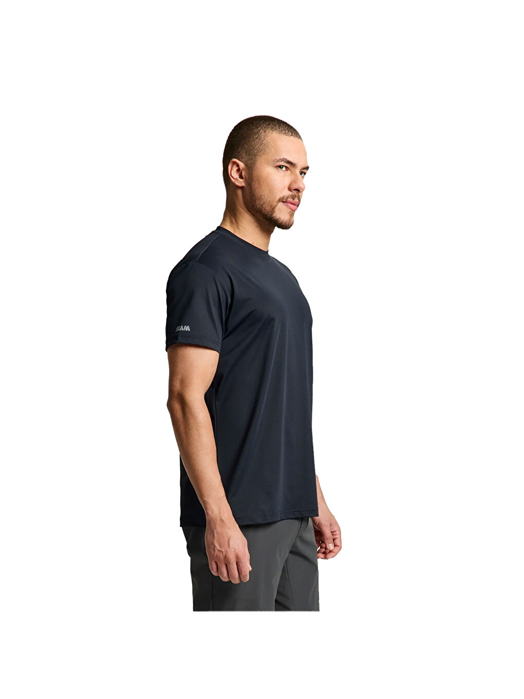 Tech Pique Erkek Siyah Tişört-1