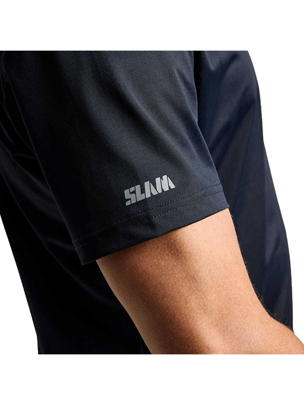 Tech Pique Erkek Siyah Tişört-2