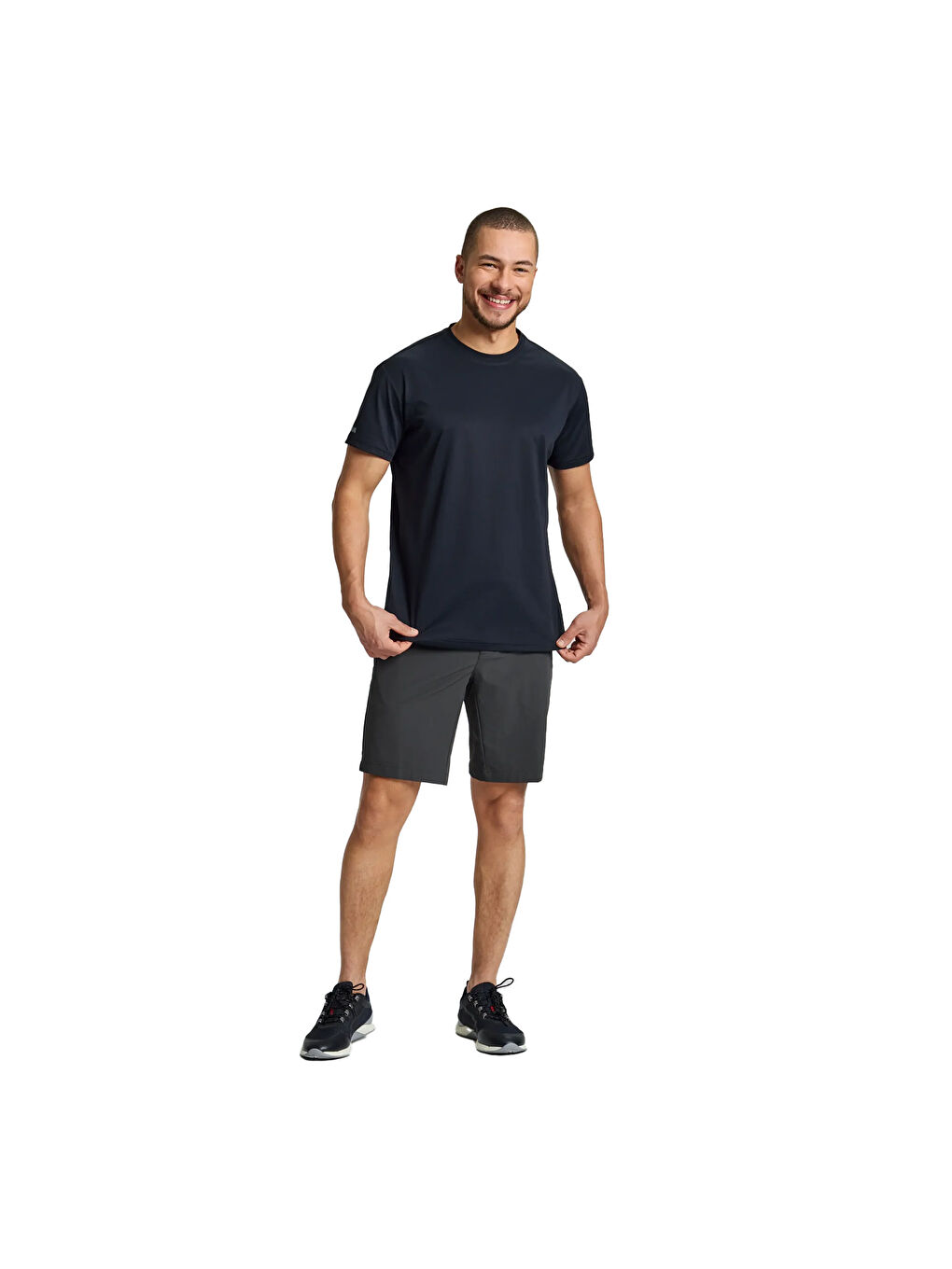 Tech Pique Erkek Siyah Tişört-3