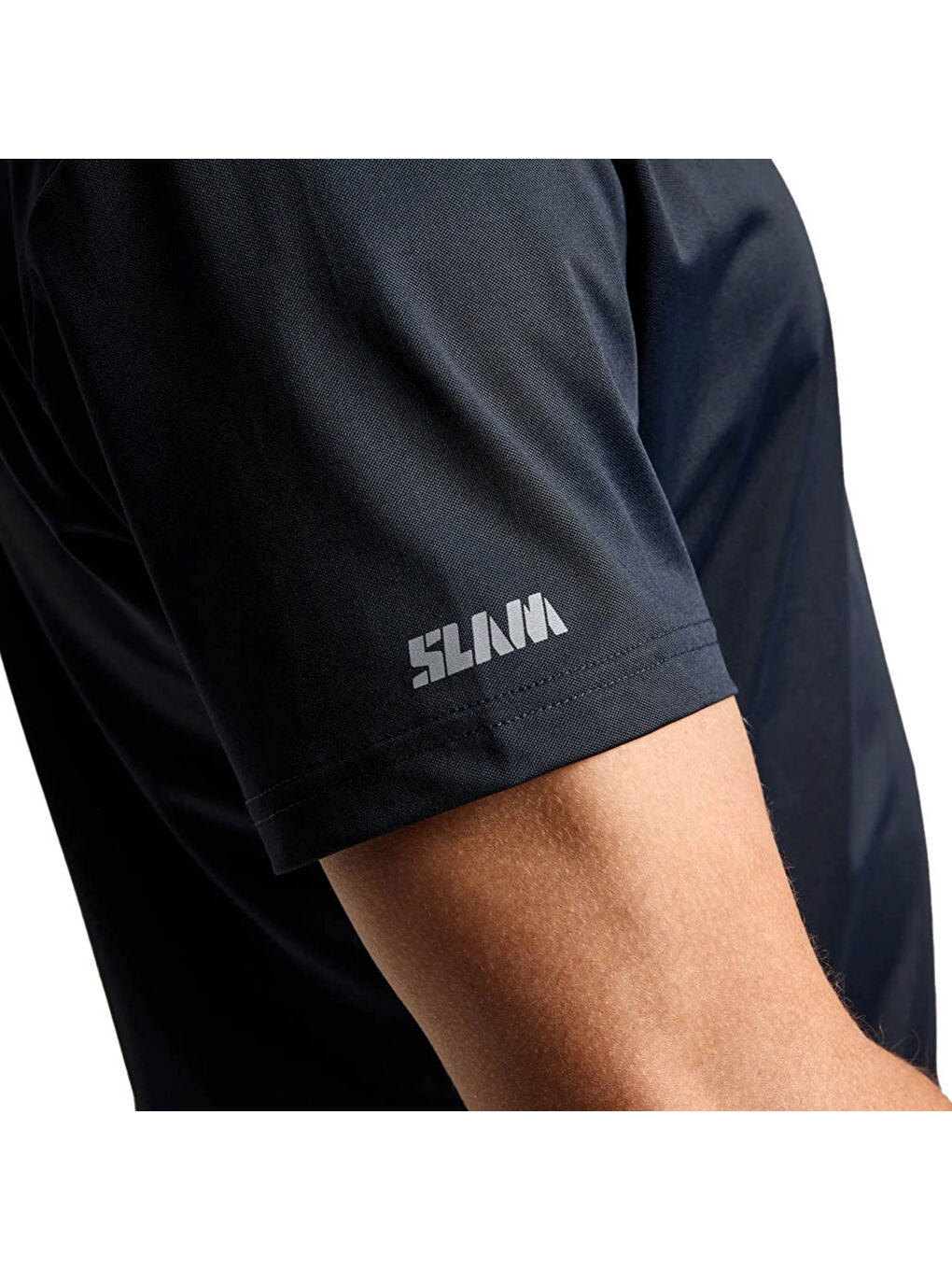 Tech Pique Erkek Siyah Tişört-8