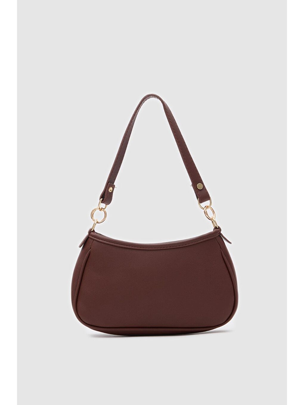 Farme Deri Baget Çanta Kahverengi