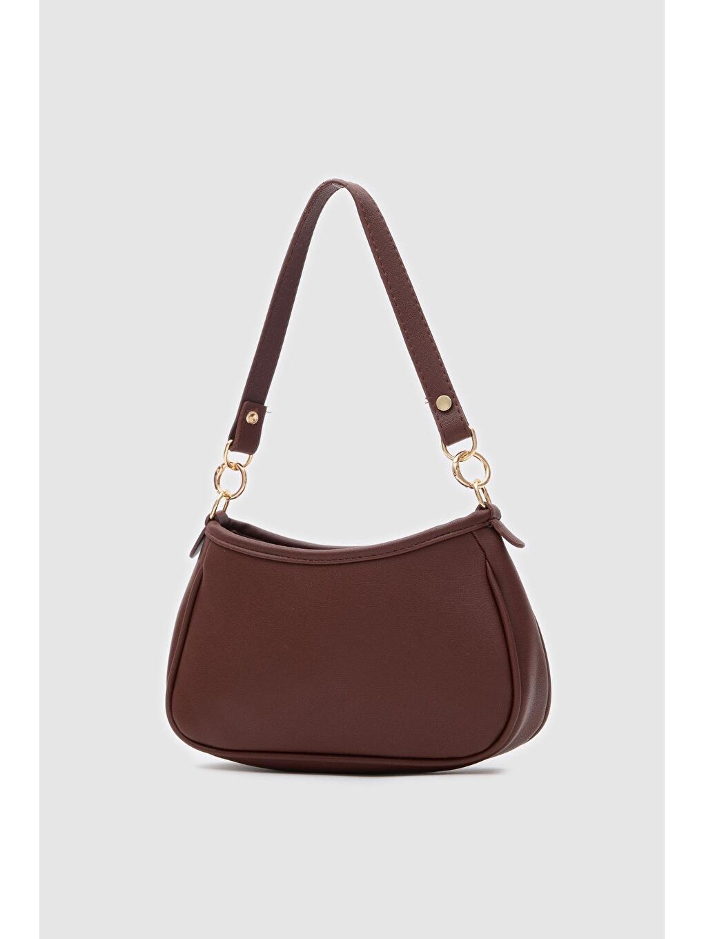 Farme Deri Baget Çanta Kahverengi-4