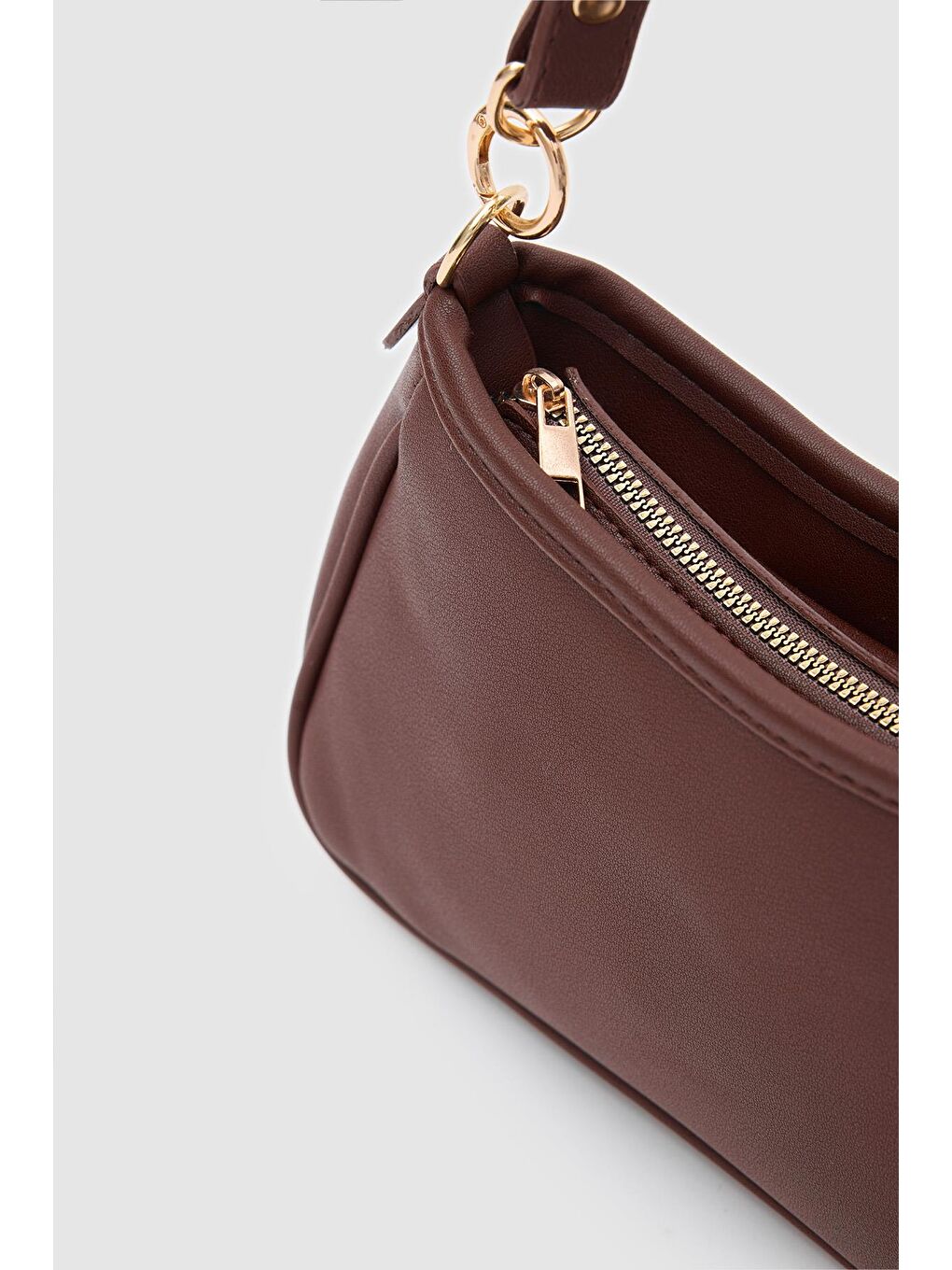 Farme Deri Baget Çanta Kahverengi-6