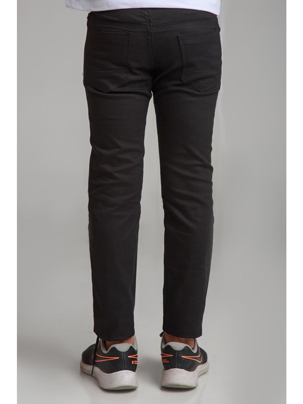 Siyah Slim Fit Erkek Çocuk Okul Pantolon-4
