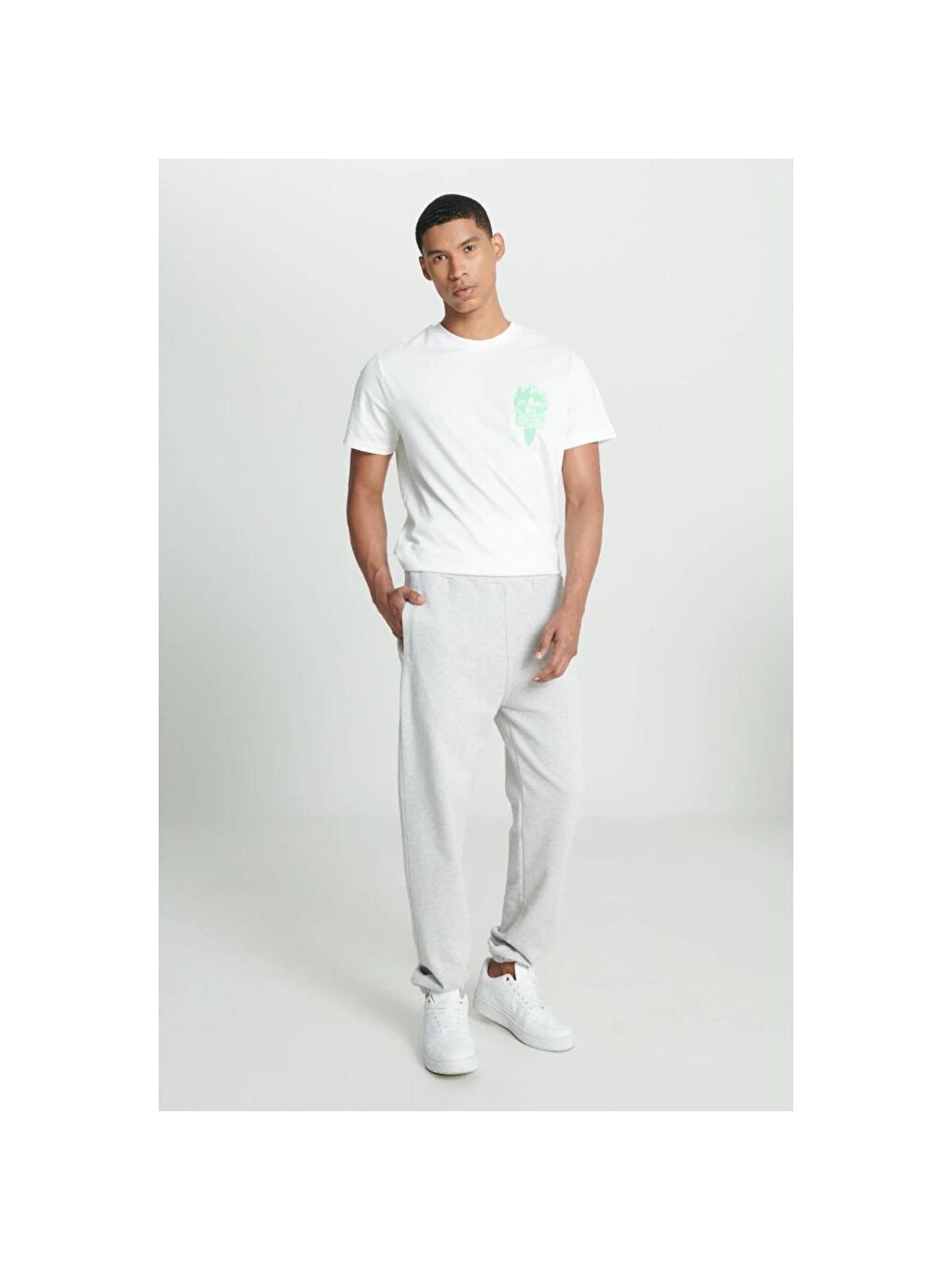 Erkek Gri Eşofman Altı-3