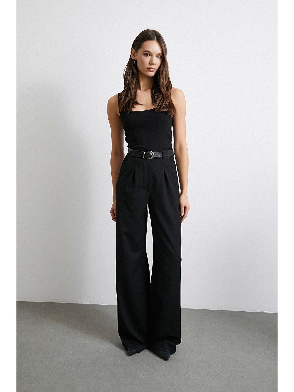 Önü Biyeli Atlet Siyah-1