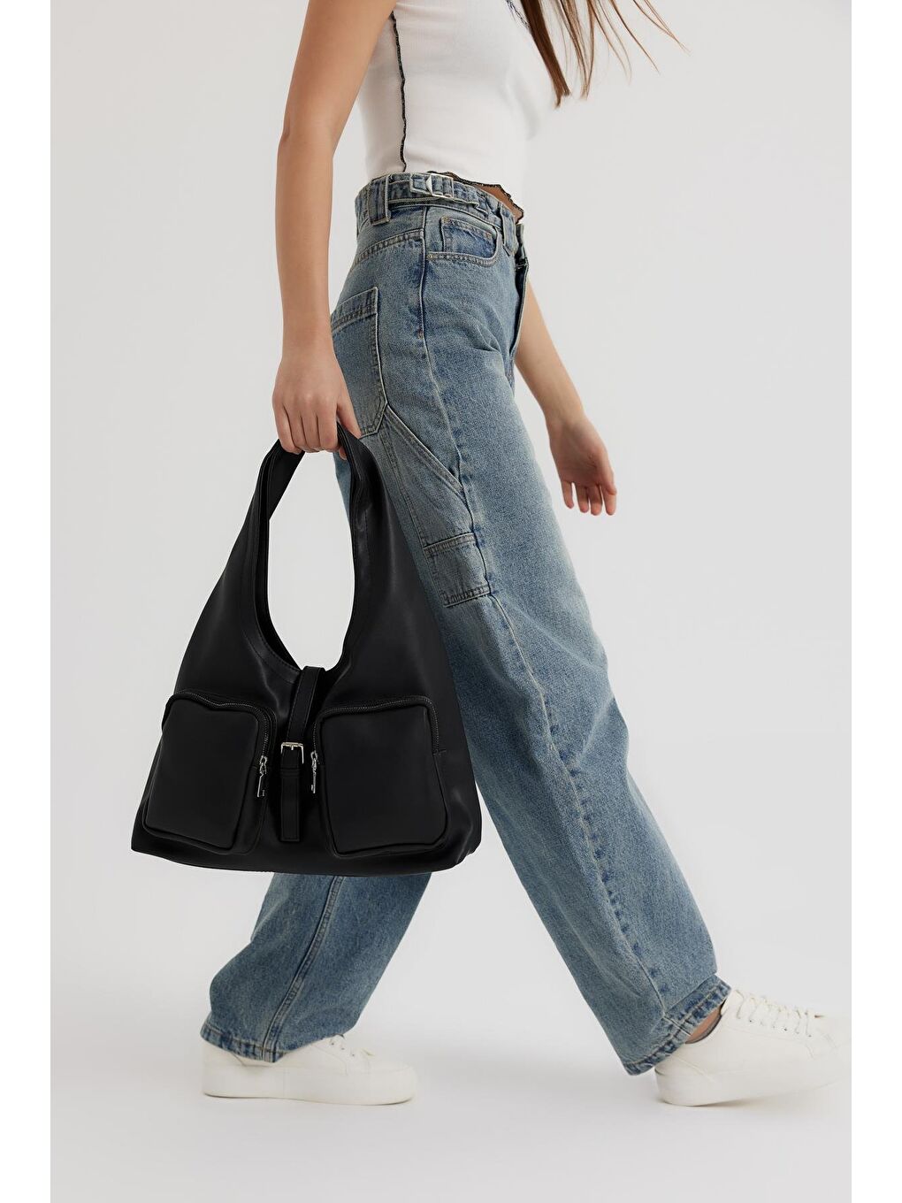 Estrada Cepli Omuz Çantası Siyah-1