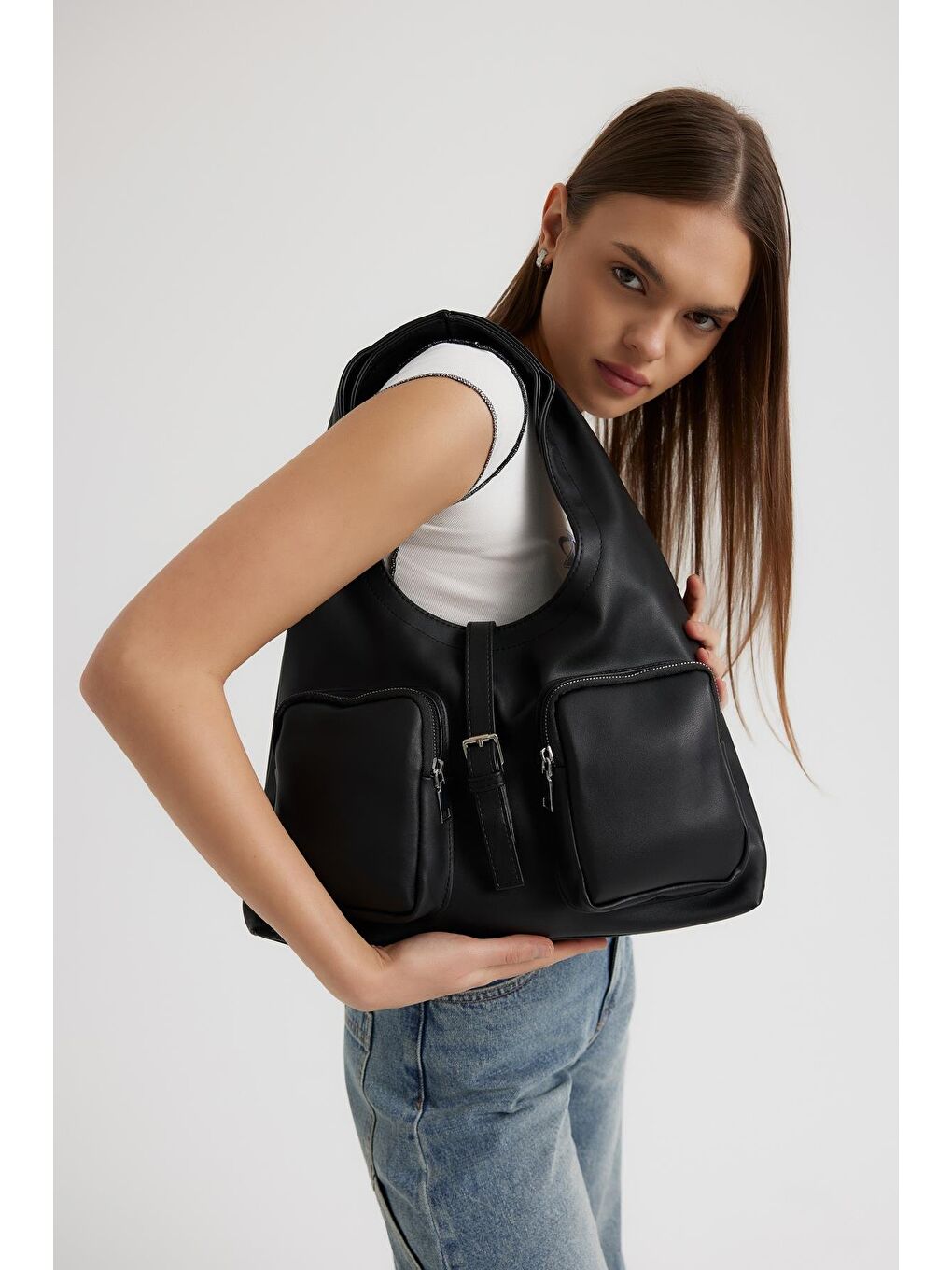 Estrada Cepli Omuz Çantası Siyah-2