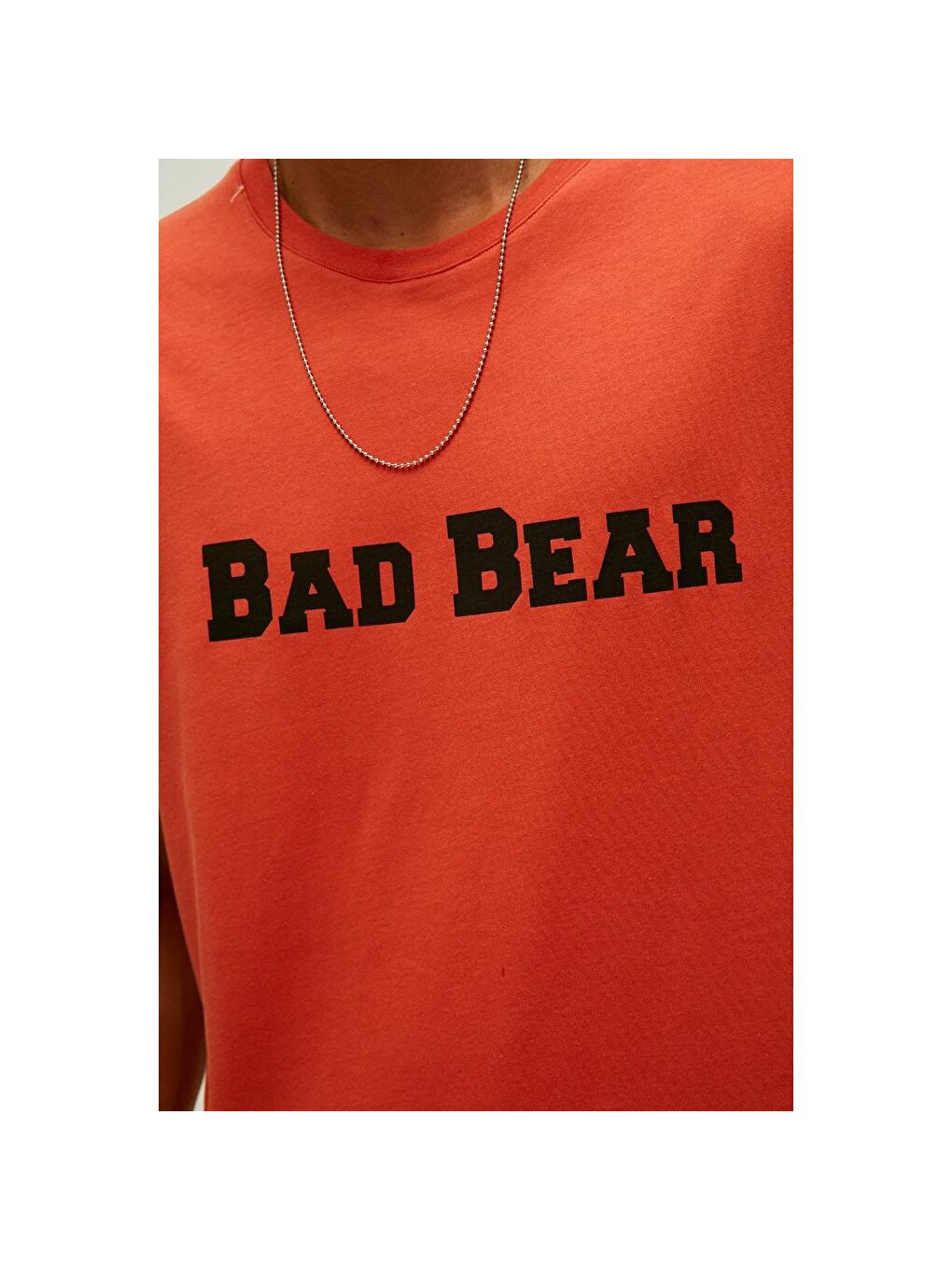 Bad Bear Title Erkek Pembe Bisiklet Yaka Tişört - 1