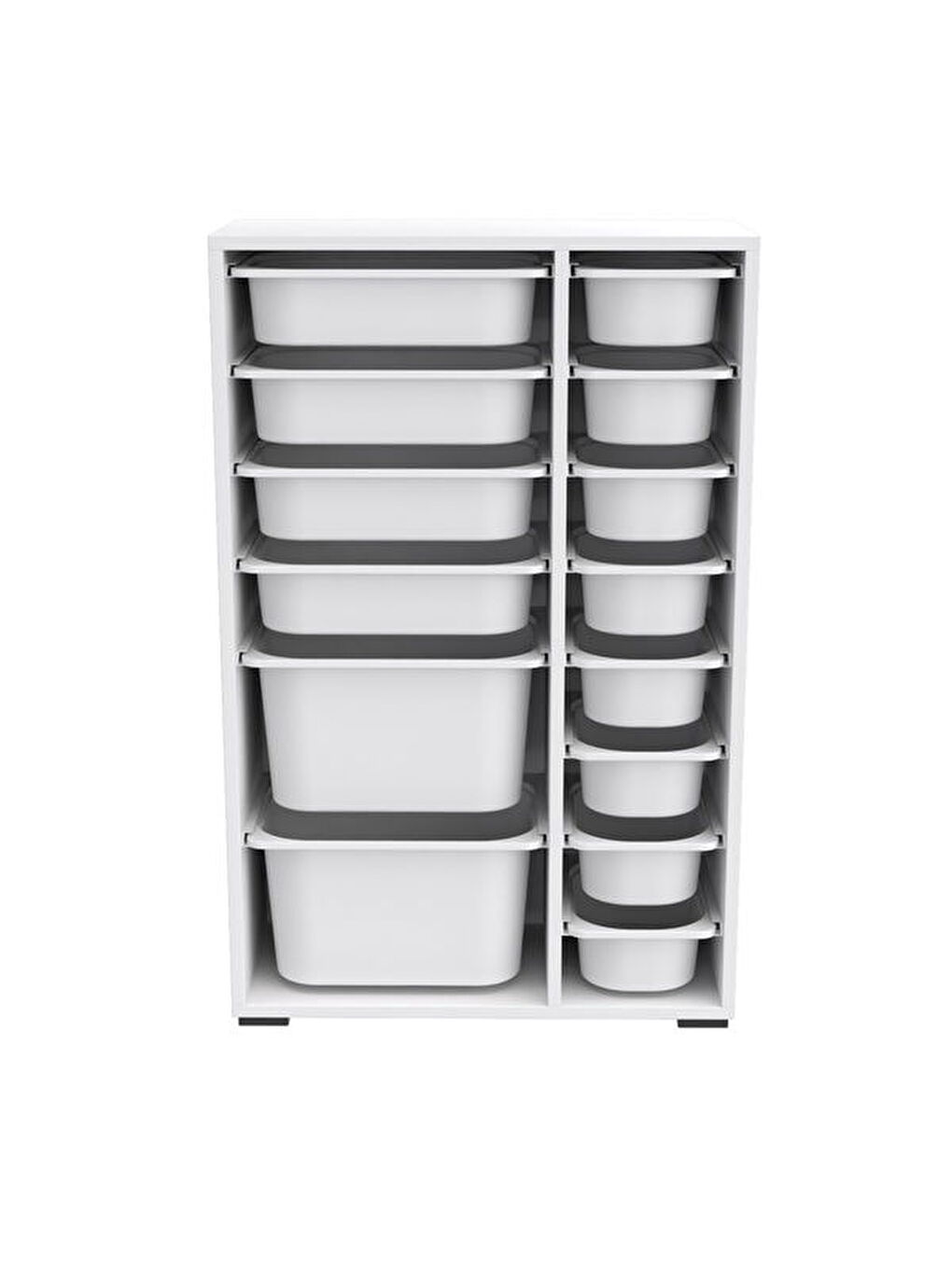 14 Sepetli Çok Amaçlı Oyuncak Dolabı - Beyaz - 109x30x69,5 cm-1