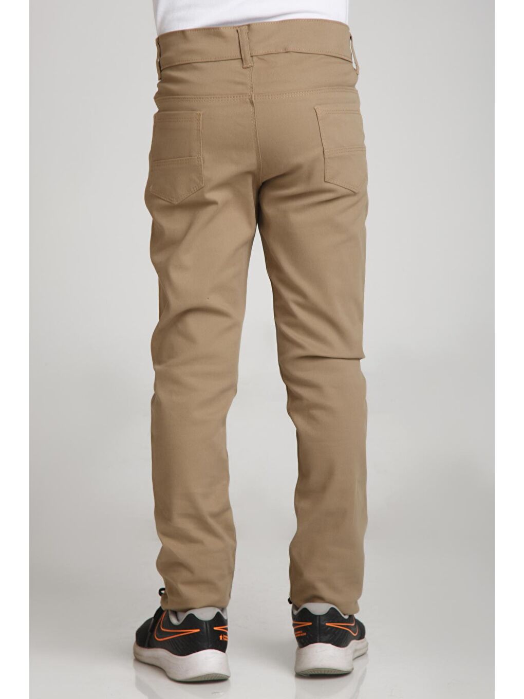 Bej Slim Fit Erkek Çocuk Okul Pantolon-2