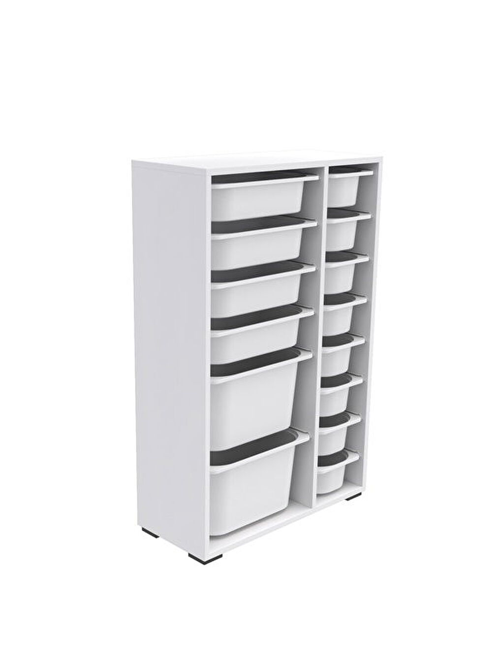 14 Sepetli Çok Amaçlı Oyuncak Dolabı - Beyaz - 109x30x69,5 cm-4