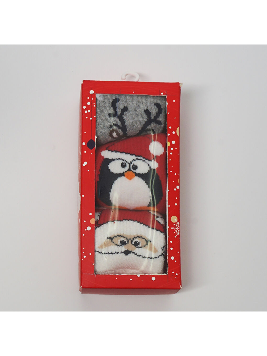 Kırmızı Unisex Çocuk 3'lü Çorap-1